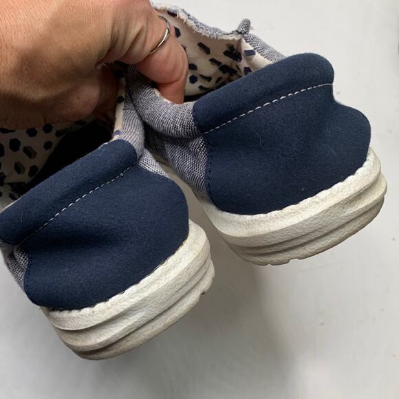 Hey Dude Wally Stretch Men’s Blue Sneaker Casual Shoe S-037 Sz 7 - Picture 6 of 9